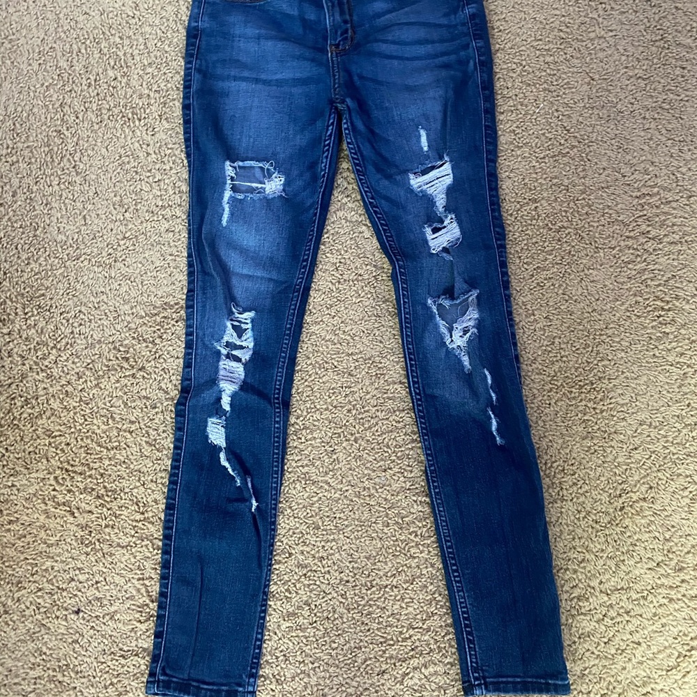 Blue-super skinny jeans!